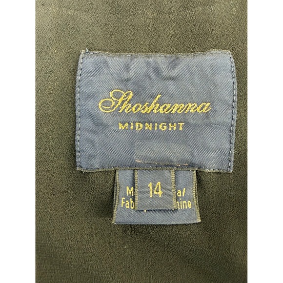 Shoshanna Madeline Gown Metallic Long sleeve Size 14 - Picture 6 of 8